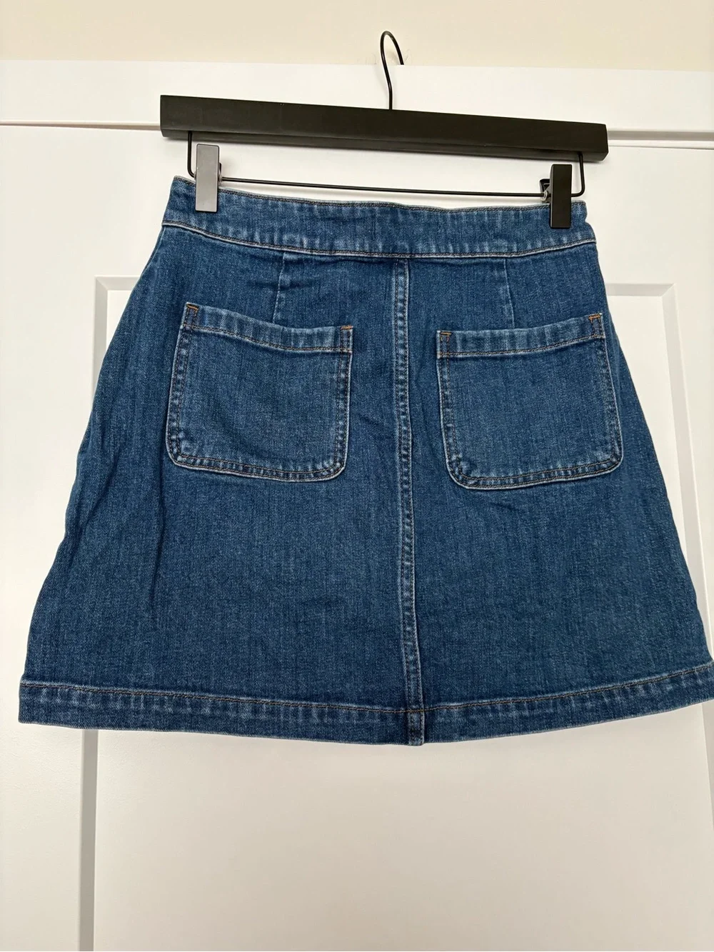 Madewell Denim A-Line Mini Skirt High Rise Zip Blue Y2K 90’s Grunge Festival‎